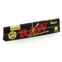 Бумага сигаретная RAW KING SIZE Classic BLACK 32 шт