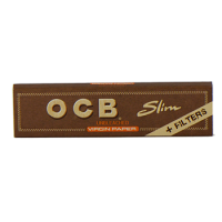 Бумага для самокруток OCB Slim Virgin Unbleached + Filter Tips