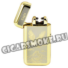 Зажигалка электроимпульсная USB Lighter Eagle Gold 1001